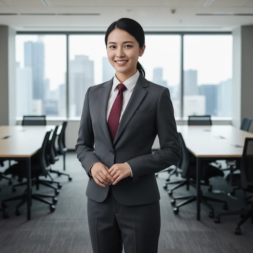 A real person photo young woman photo with Professional BusinessClean corporate look perfect for business cards and company websites image 1